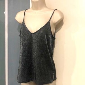 Top Shop Camisole Top sleeveless Silver Size 4